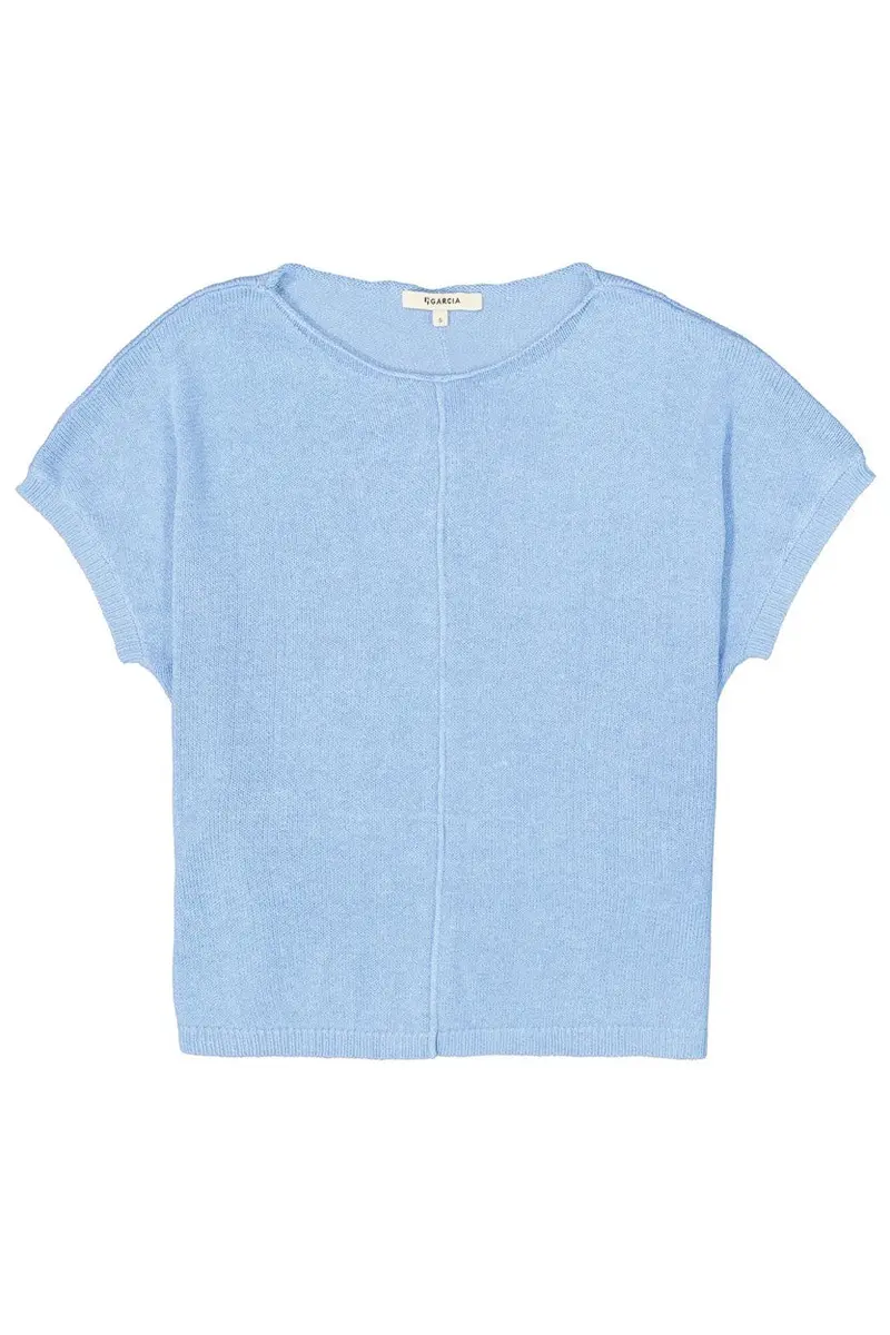 Garcia Women'S Light Blue Knit Sweater (Style 4219.31.0001) 1