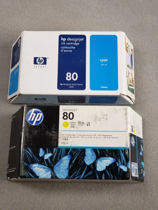 Genuine Hp #80 Designjet Twin-Pack: C4848A Yellow + C4846A Magenta Cartridges 1