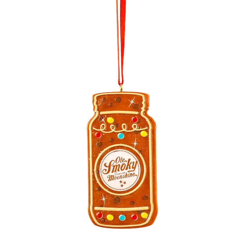 Gingerbread-Themed Lighted Jar Ornament 1