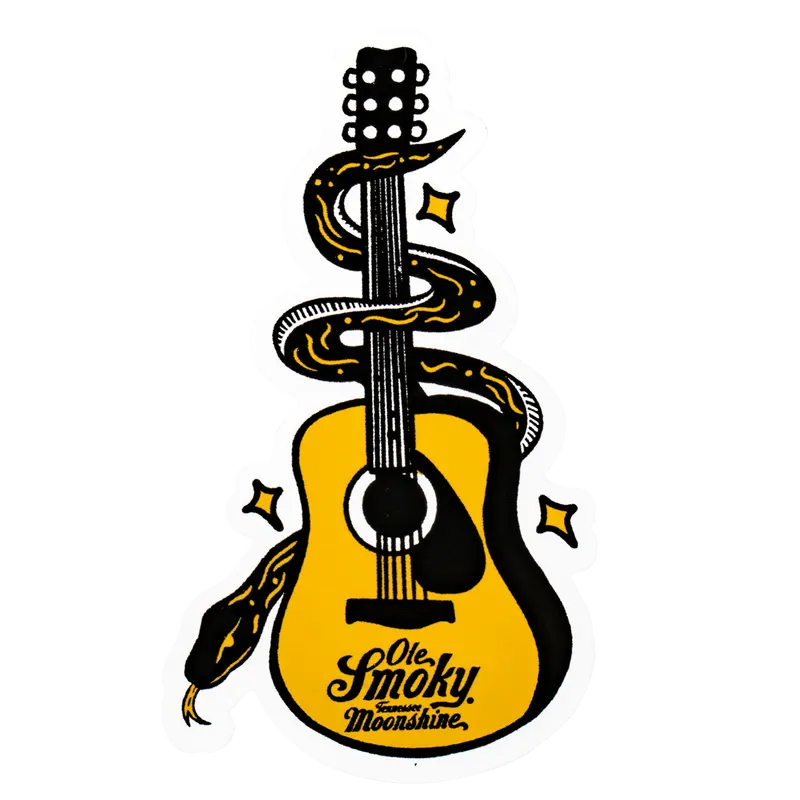 Guitar-And-Snake Vinyl Decal 1