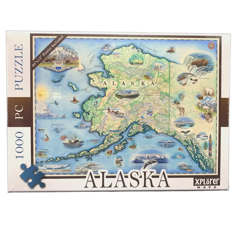 Hand-Drawn Alaska Landscape Jigsaw Puzzle 1