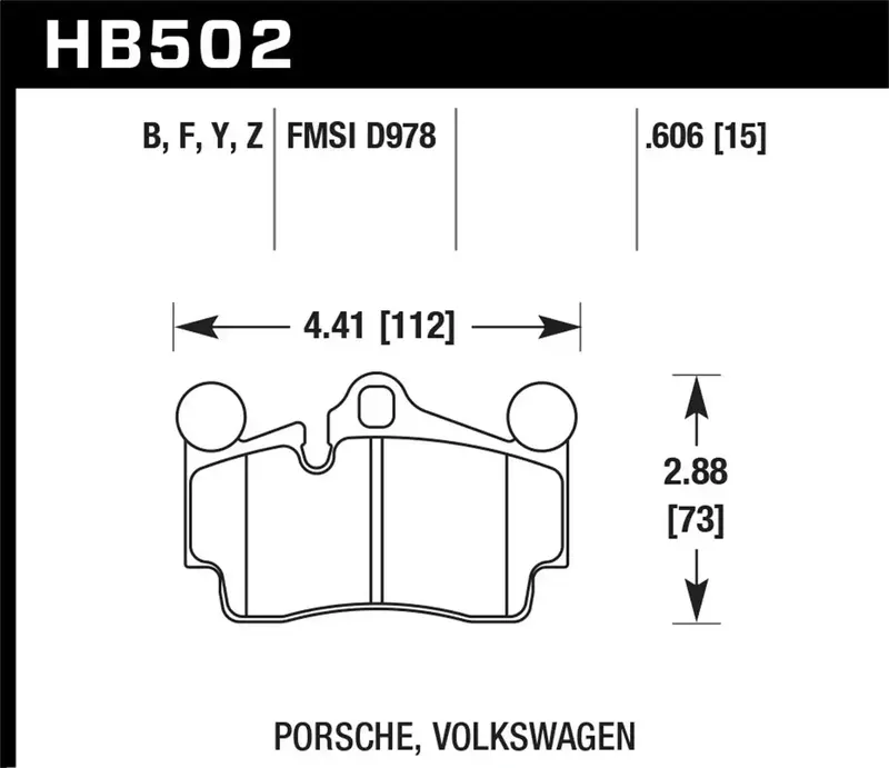 Hawk Hps 5.0 Front Disc Brake Pads Hb502B.606 – 0.606" Thickness 1