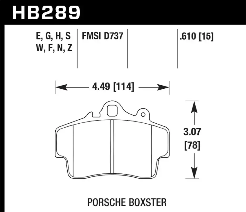 Hawk Hps Front Brake Pads (Hb289F.610) – 0.610" Thickness For Balanced Street And Track Performance 1