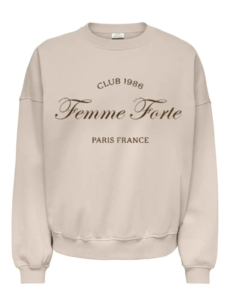 Heather Grey Embroidered Long-Sleeve Sweatshirt 1