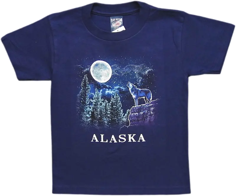 Hidden Wolf Image Kids T-Shirt – Subtle Alaska Wildlife Art 1