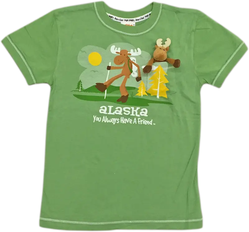Hiking Moose Kids T-Shirt – Adventure-Ready Alaska Tee 1