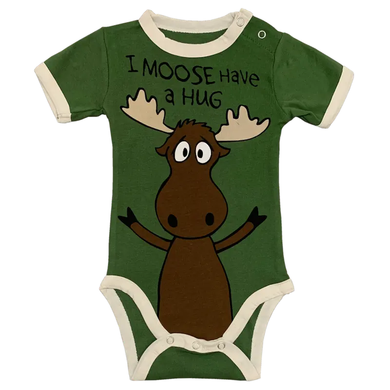 Huggable Moose-Design Infant Onesie For Babies 1