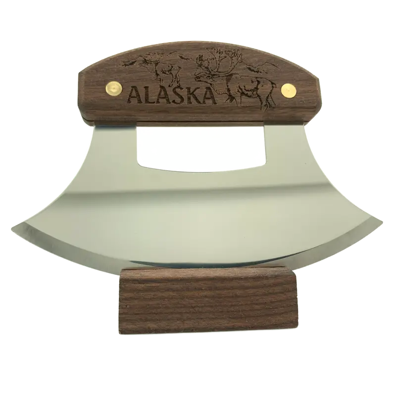 Inupiat Caribou Ulu – 7-Inch Hand-Forged Cutting Knife 1