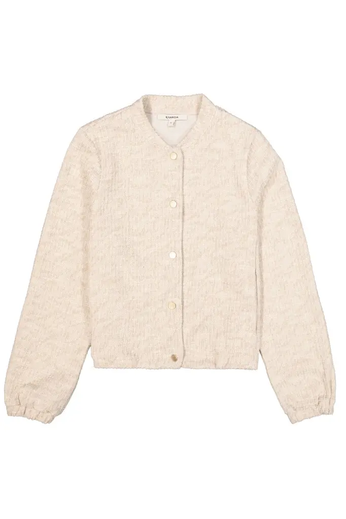 Jack Sand-Printed Bouclé Jacket 1