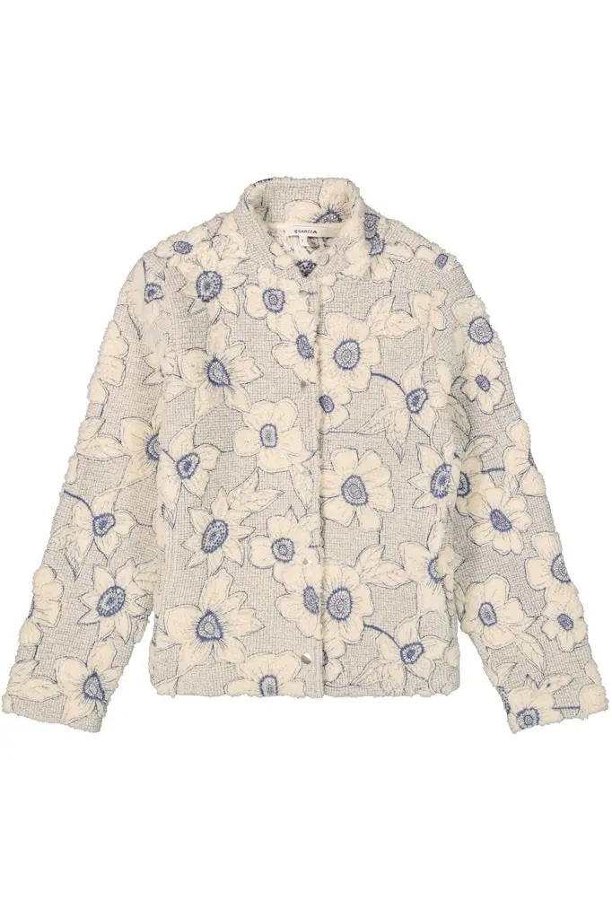 Jaquard Blue Patterned Jacket 1