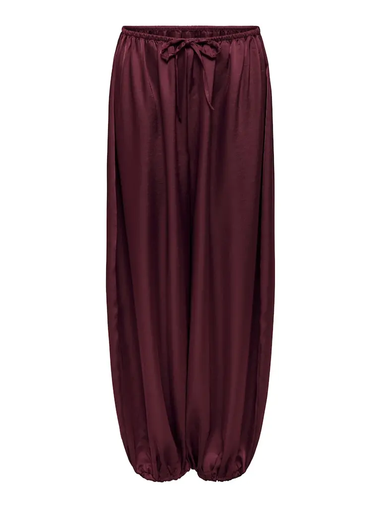 Jdycassy Life Wide-Leg Woven Pants With Elastic Waist - Bordeaux 1