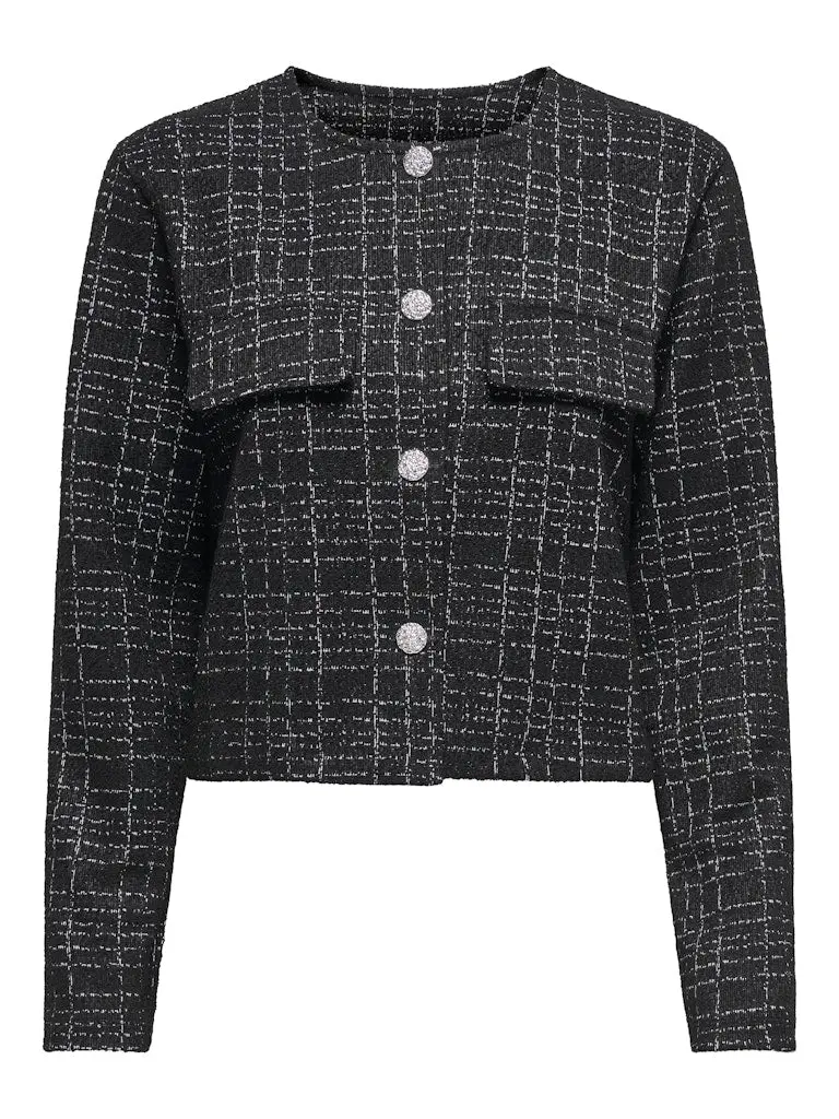 Jdydorit Long-Sleeve Patterned Jacket In Black 1