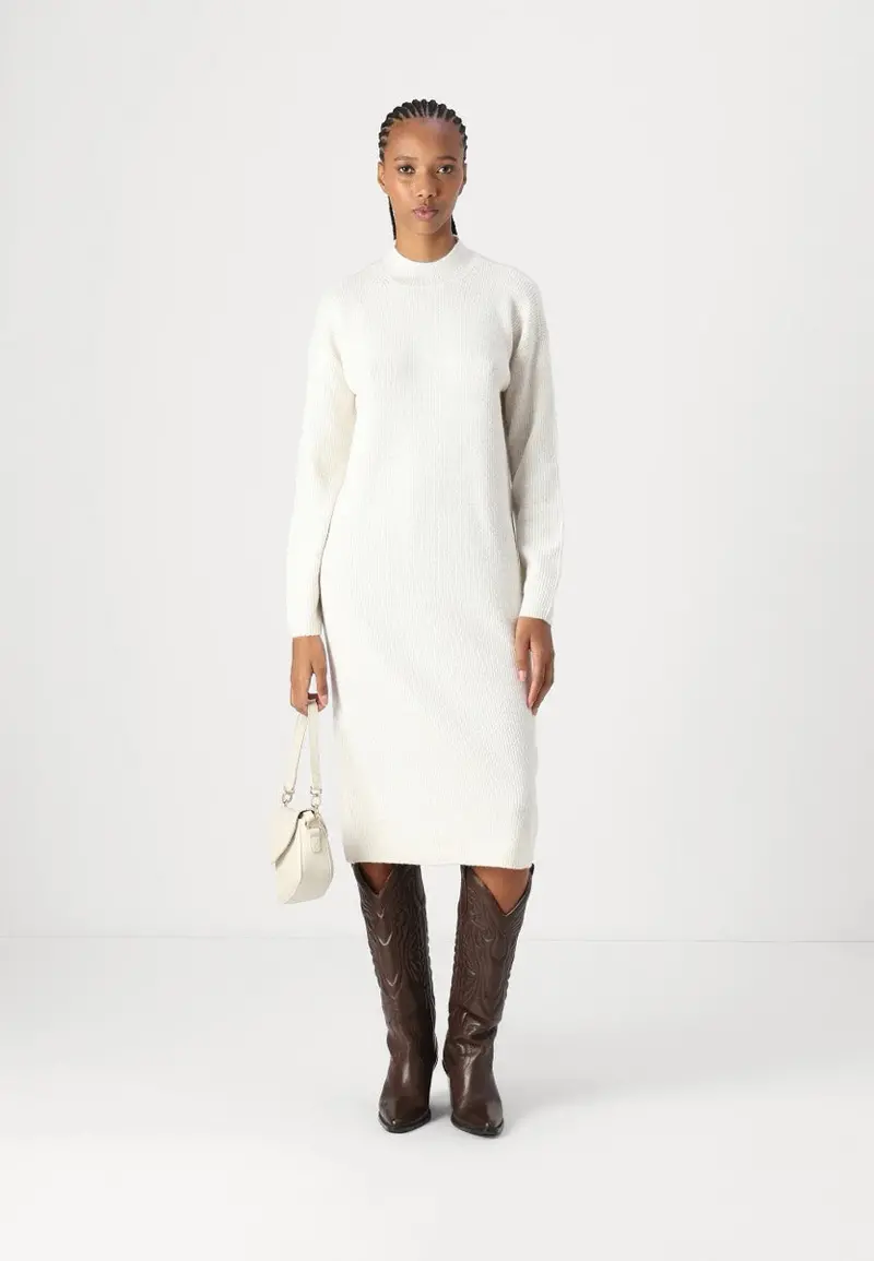 Jdylumi Off-White High-Neck Knit Dress 1