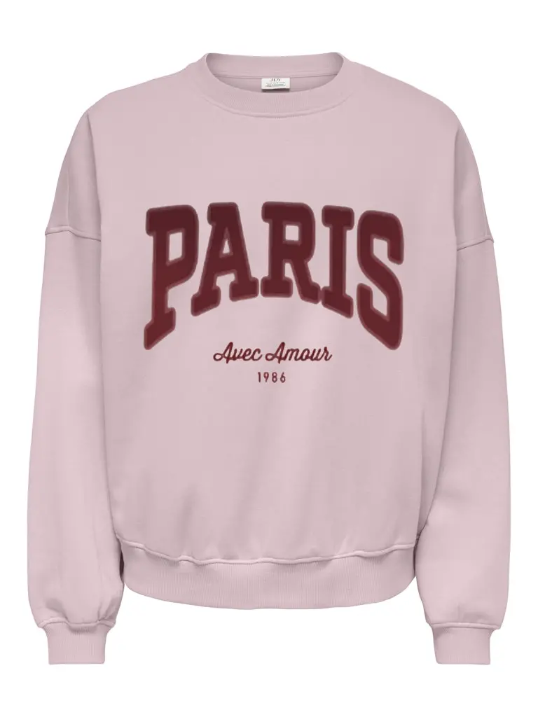 Jdymesa Youth Long-Sleeve O-Neck Embroidered Sweatshirt In Fuchsia 1