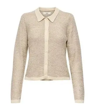 Jdymia Long-Sleeve Sequined Collar Cardigan In Sand Pattern 1