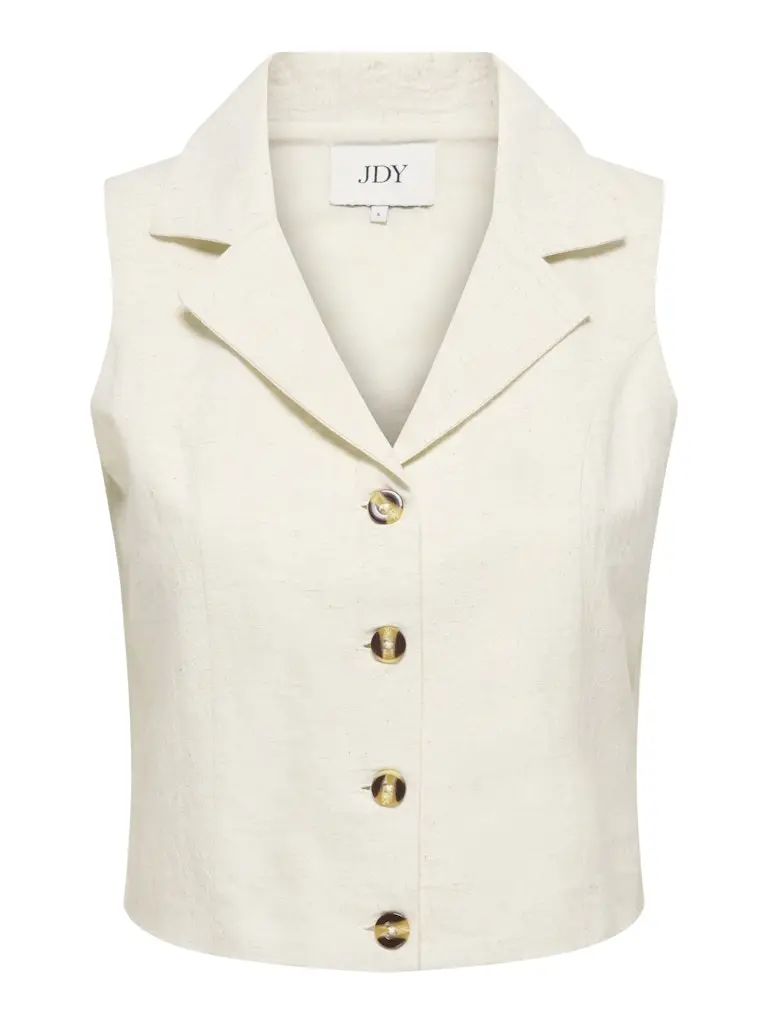 Jdymilan Linen Sleeveless Waistcoat – Beige 1