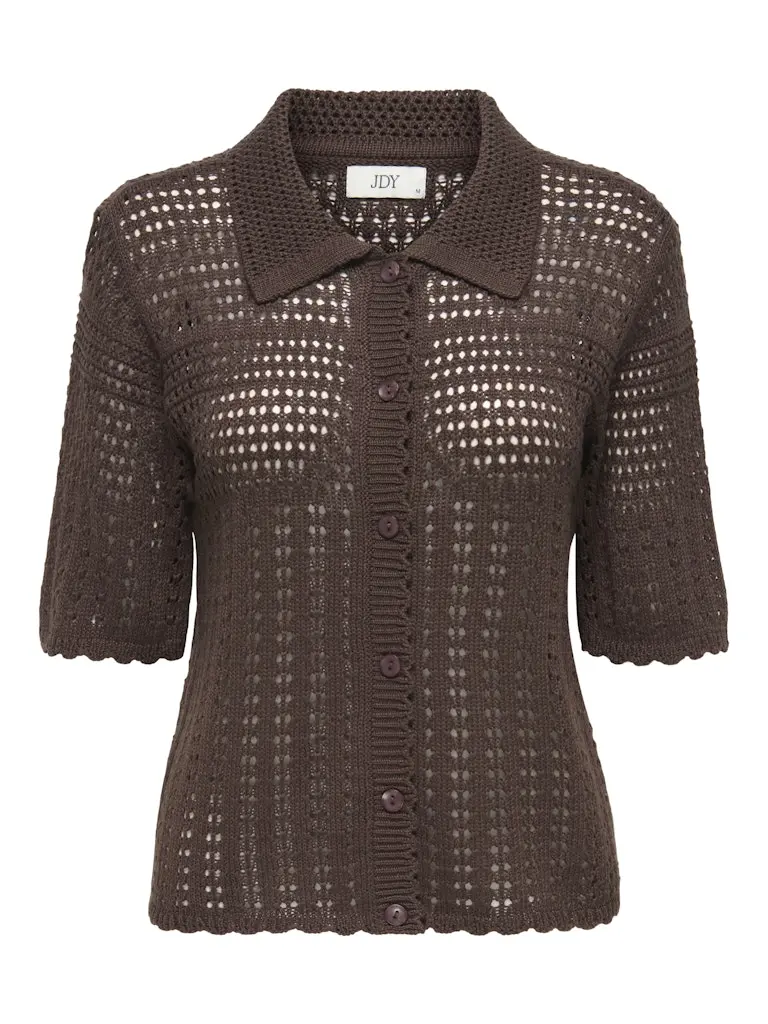 Jdyrobin Three-Quarter Sleeve Cardigan In Brown 1