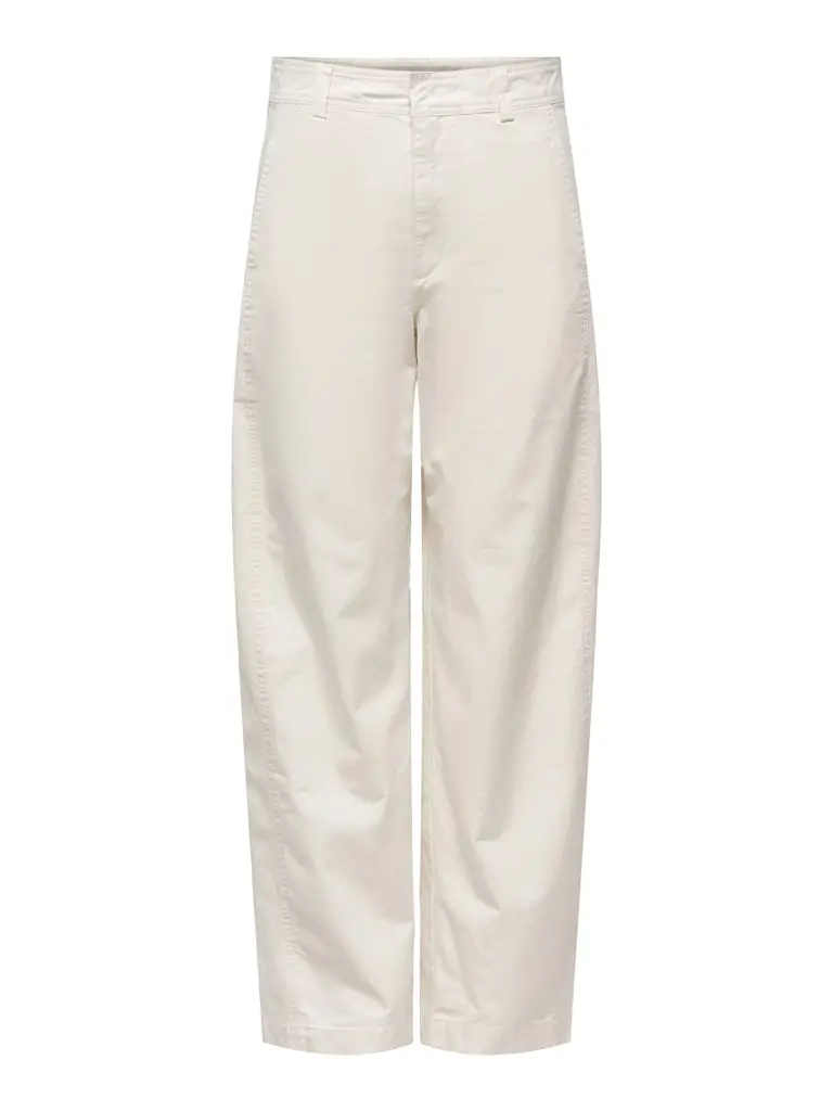 Jdyselma Beige High-Waisted Barrel Pants 1
