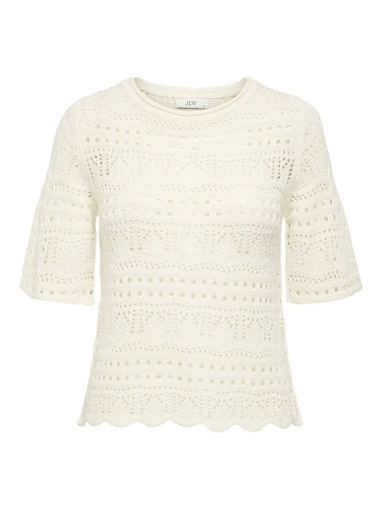 Jdysun Lay Lightweight 3/4-Sleeve Pullover In Ecru 1