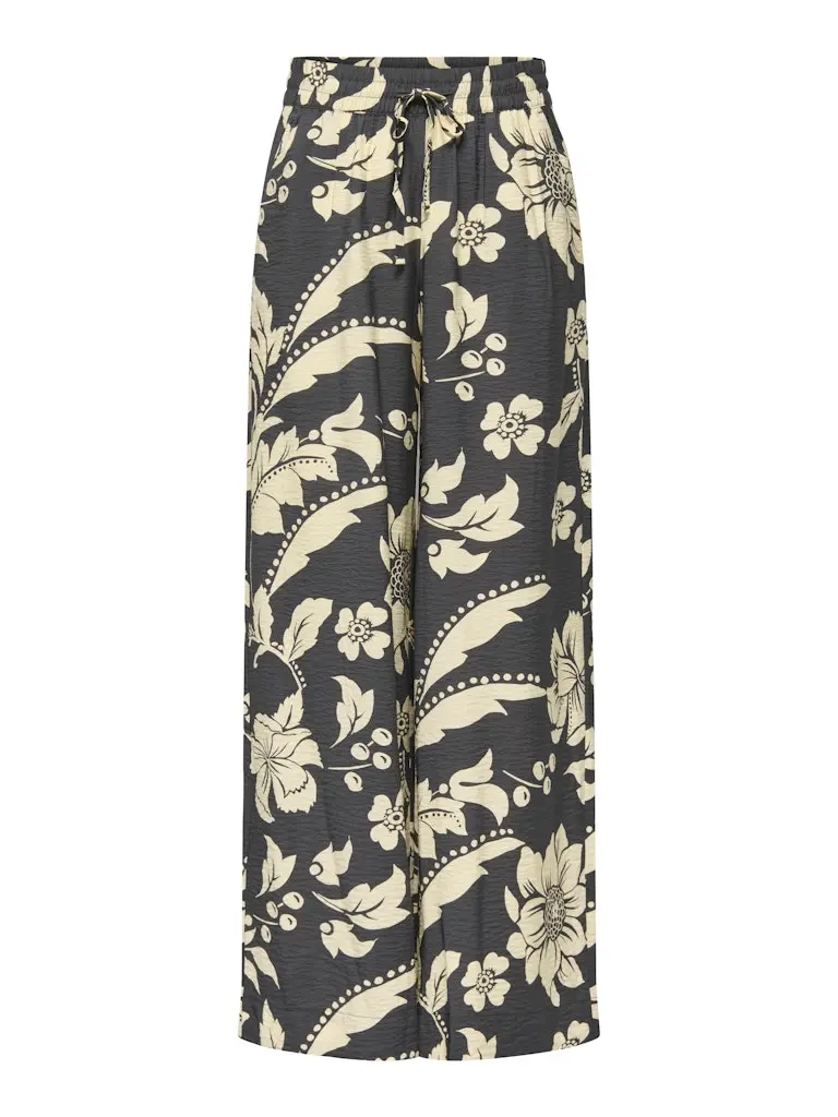 Jdytroya Black Patterned Life Collection Palazzo Pants 1