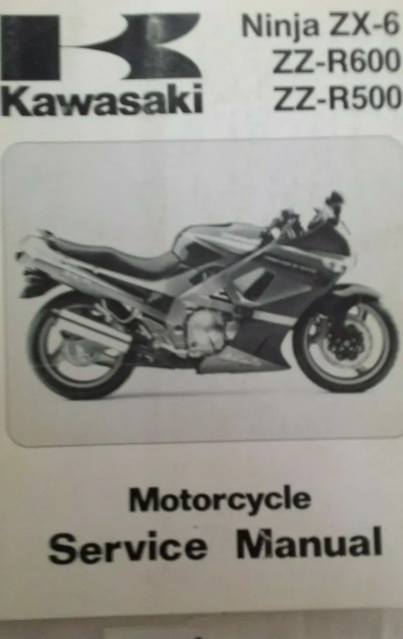 Kawasaki Ninja Zx-6 / Zz-R500 & Zz-R600 Oem Service Manual (1990–1993), Part #99924-1128-02 1