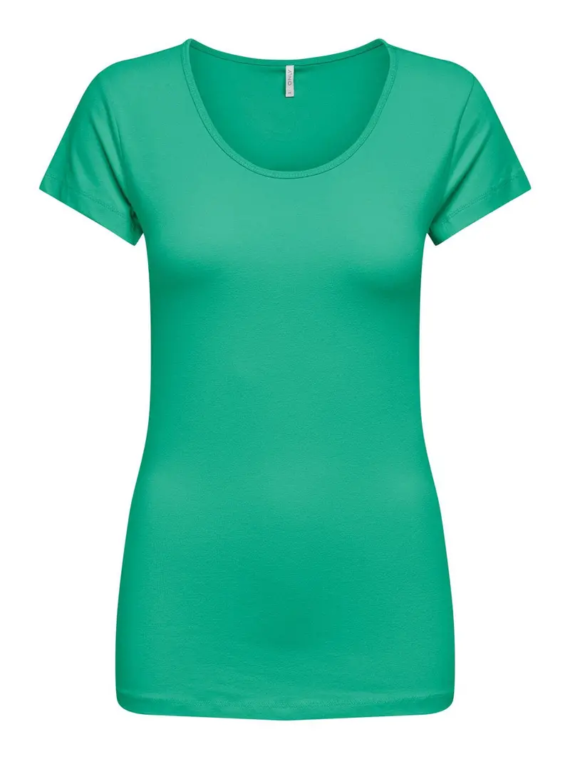 Live Love Green Round-Neck Short-Sleeve Top 1