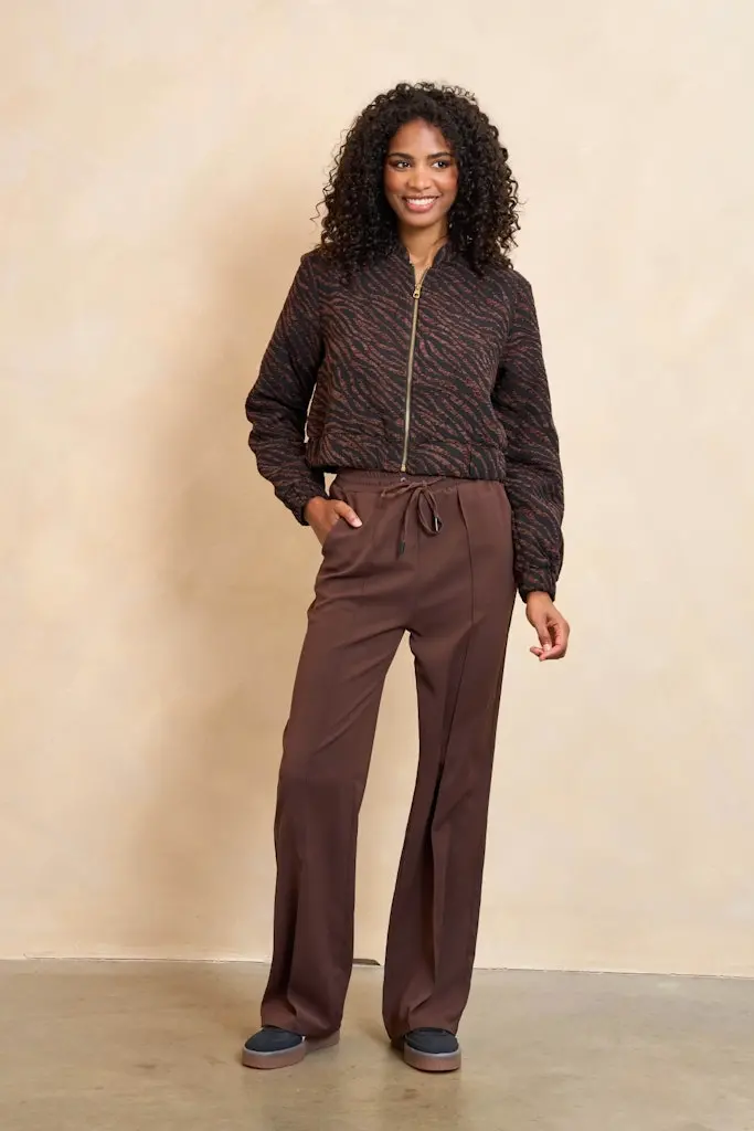 Loisa Brown Patterned Jacket 1