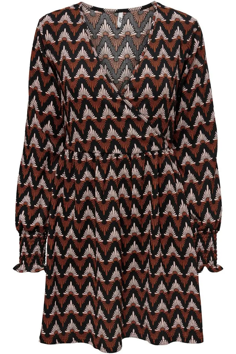 Lotus Black Floral Wrap Dress 1