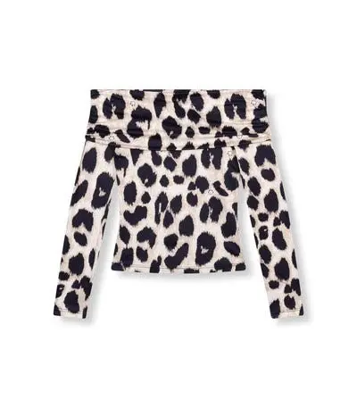 Lucky Printed Long-Sleeve Top In Black 1