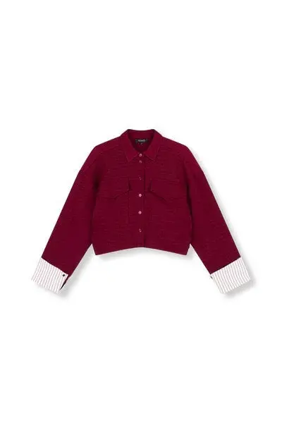 Lyloe Ribbed Long-Sleeve Top In Bordeaux 1