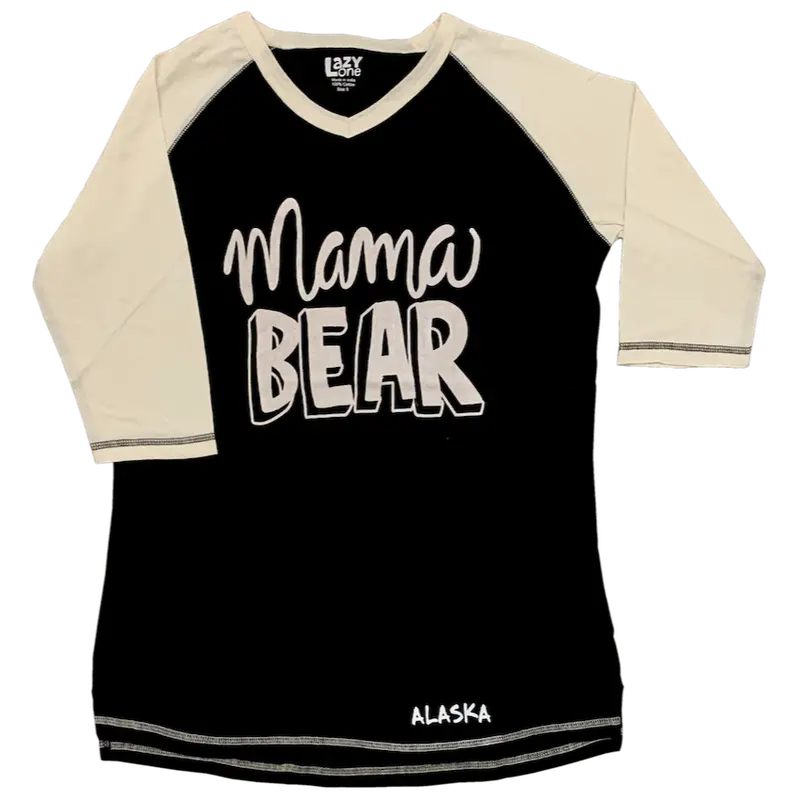 Mama Bear Graphic Women’S Pajama Top 1