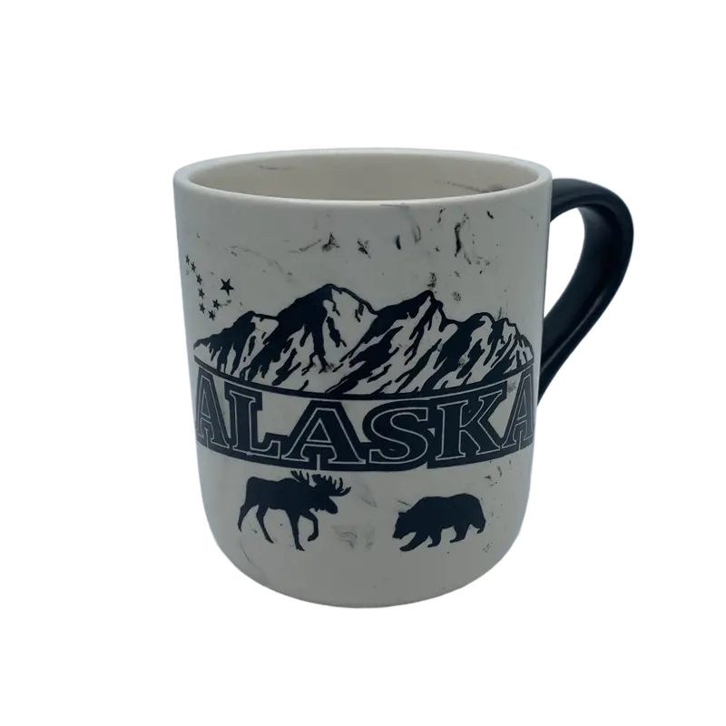 Marble-Finish Mug With Fun Alaskan Facts 1