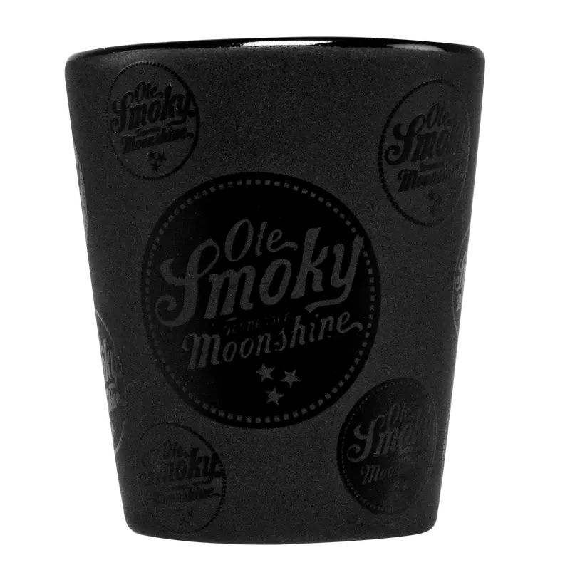 Matte-Finish Repeating Logo Shot Glass 1