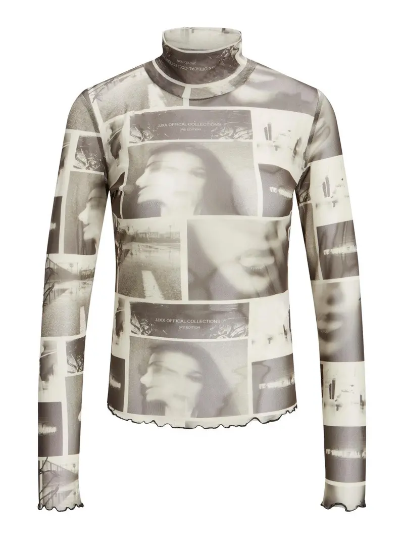 Maui Green Floral Mesh Long-Sleeve Top 1