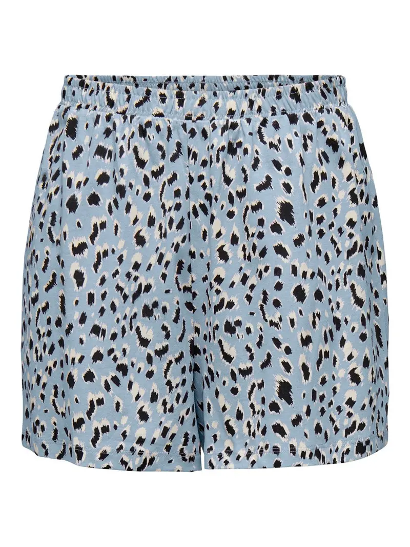 May High-Waisted Aop And Stripe Shorts In Blue Floral 1