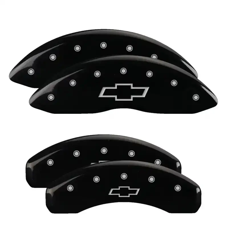 Mgp Engraved 4-Piston Caliper Covers – Front And Rear With Striped Challenger Yellow & Black Finish 1
