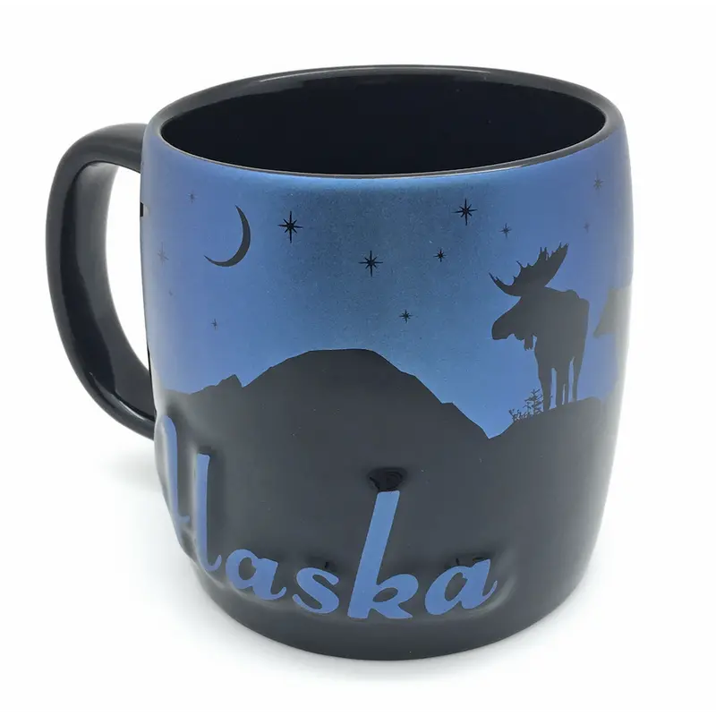 Midnight Sky Moose Design Jumbo Mug (24 Oz) 1