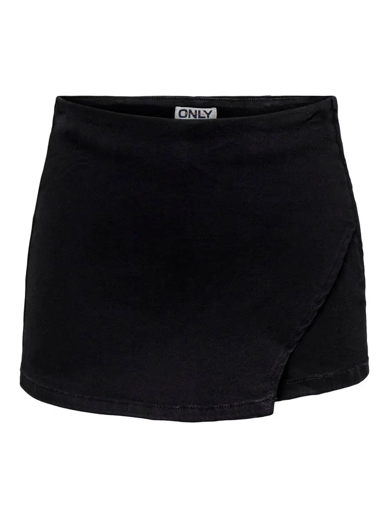 Mist-Yasmine Black Denim Wrap Skort 1