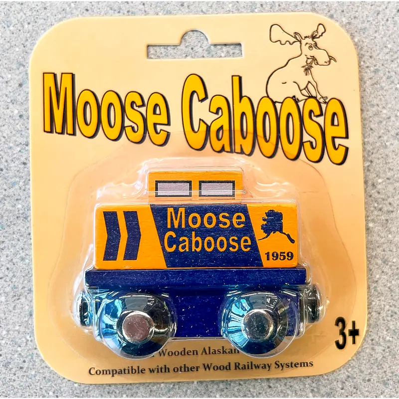 Moose Caboose Wooden Pull Train – Eco-Friendly Kids’ Toy 1
