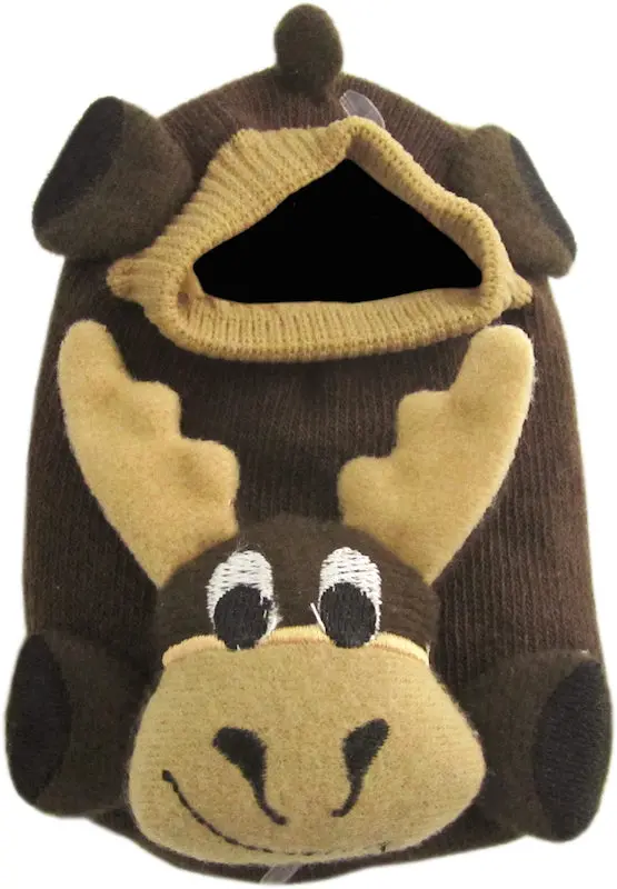 Moose-Print Baby Booties 1