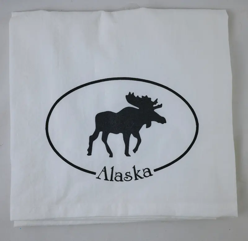 Moose-Print Flour Sack Dish Towel – Celebrating Alaska 1