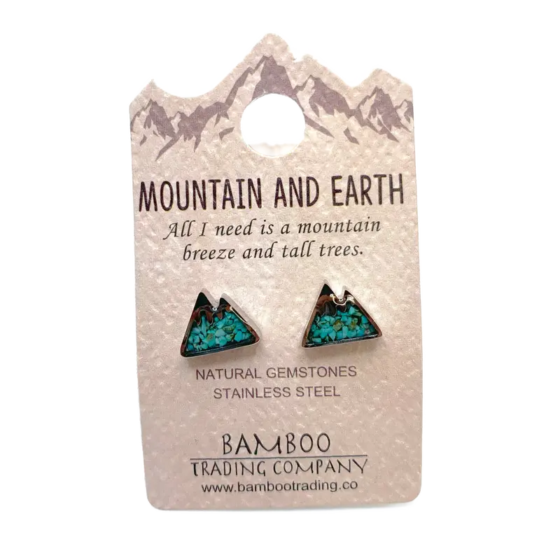Mountain-Inspired Turquoise Post Earrings 1