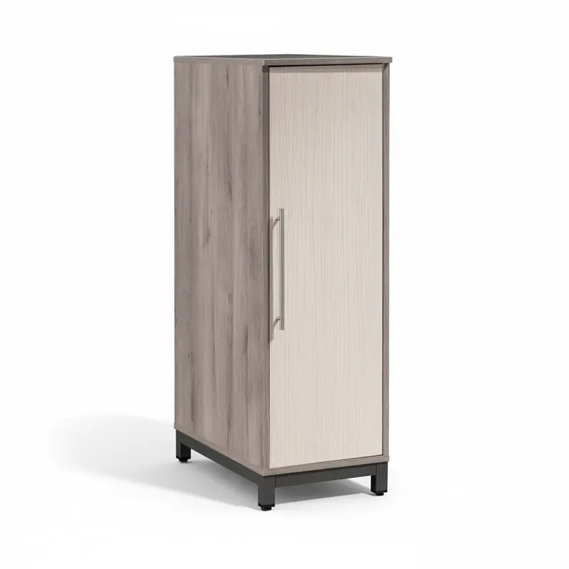 Mx3 Single Medium-Height Cabinet With Wood Finish Door 1