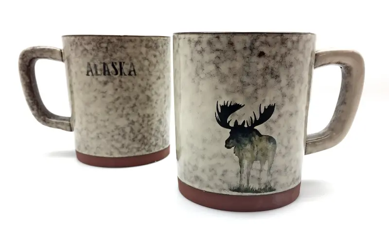 Nature-Inspired Moose Design Alaska Ceramic Mug 1