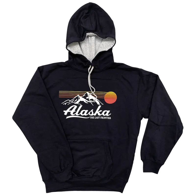 Navy Mountain-Themed Alaska Hoodie 1