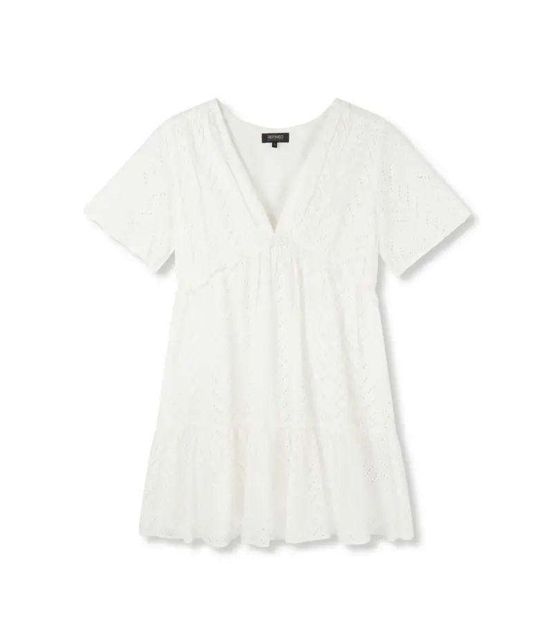 Noor Women’S Woven A-Line Dress – Off-White 1