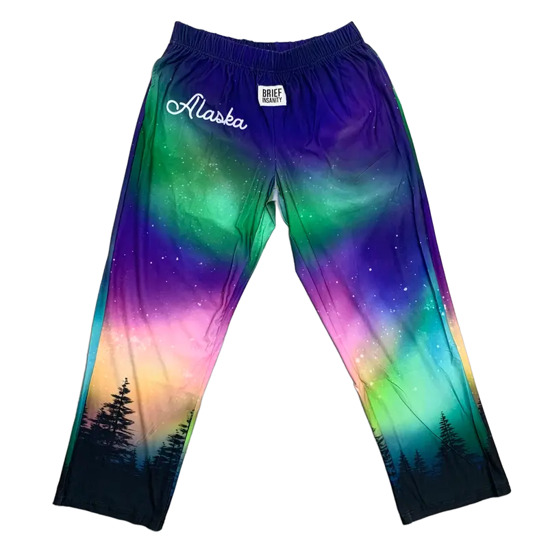 Northern Lights Print Lounge Pants – Soft Cotton Relaxation Wear 1