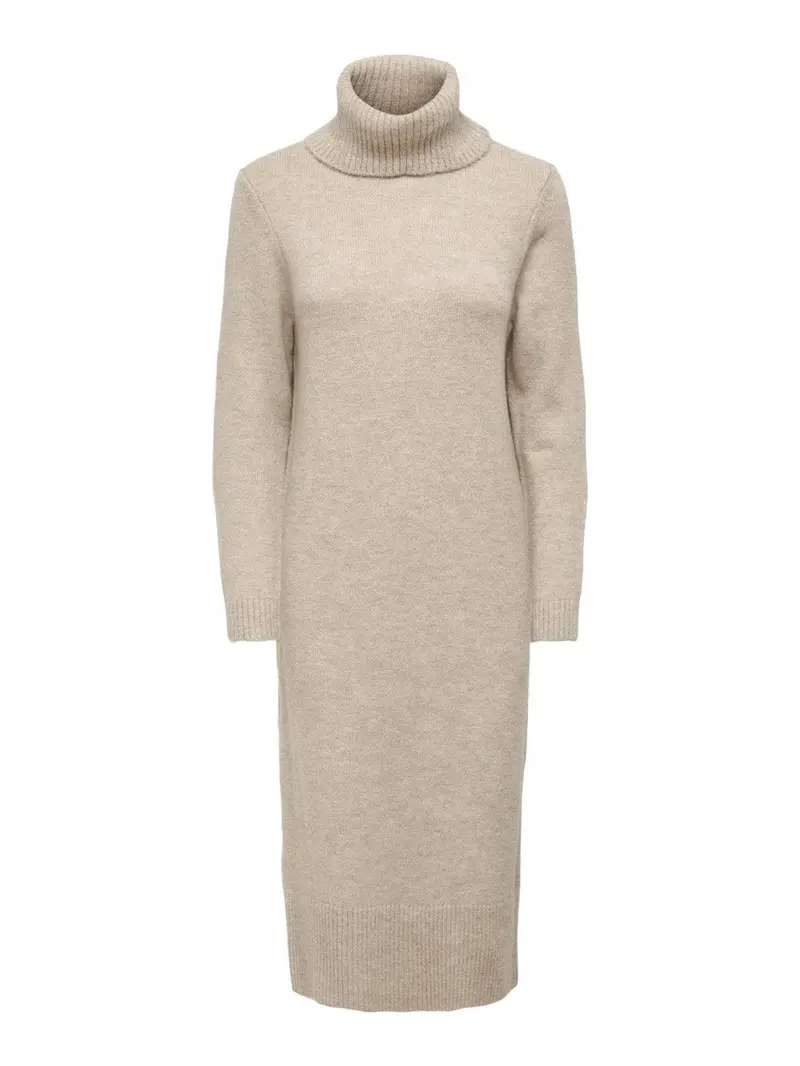 Onlbrandie Beige Long Sleeve Roll-Neck Dress 1