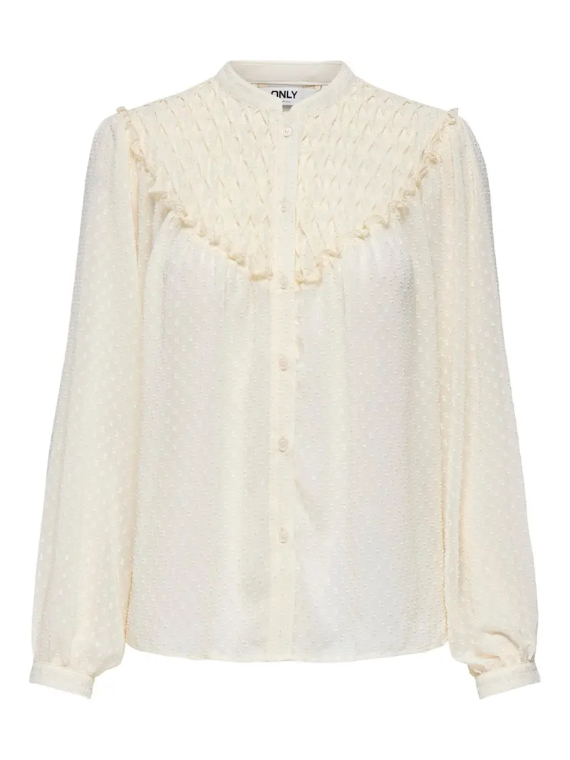 Onlchadia Life Dobby Short-Sleeve Top In Ecru 1