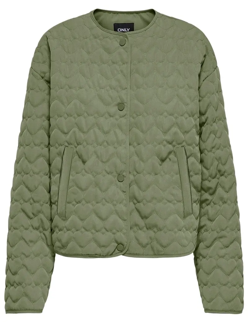 Onlheart Life Quilted Lightweight Jacket – Olive Green 1